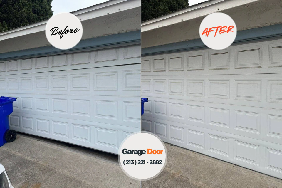 Before and after: garage door repair Central City, PA
